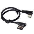 thumbnail image 2 of Cable de datos USB-C 3.1 Tipo-C a USB 2.0 en ángulo de 90 grados (izquierda/derecha) con funda para tableta y teléfono (15 cm), 2 of 6