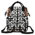 thumbnail image 5 of Wrangler Aztec Travel Backpack Baby Bag for Women with Stroller Strap and Side Bottle Pockets Organized Diaper Bag, Black, 5 of 8