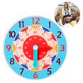 thumbnail image 1 of Niños Montessori Reloj de madera Juguetes Hora Minuto Segundo Cognición Relojes Juguetes BANYUO Hogar, 1 of 4