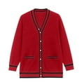 thumbnail image 3 of Plus Size Knit Cardigan Sweater Open Front Long Sleeve Pocket Outwear Cozy Casual Loose Fit Jacket For Fall Winter Fashion Women Casual Dress Sweater Long Sleeve Hoodie Womens Long Hooded Sweatshirt, 3 of 9