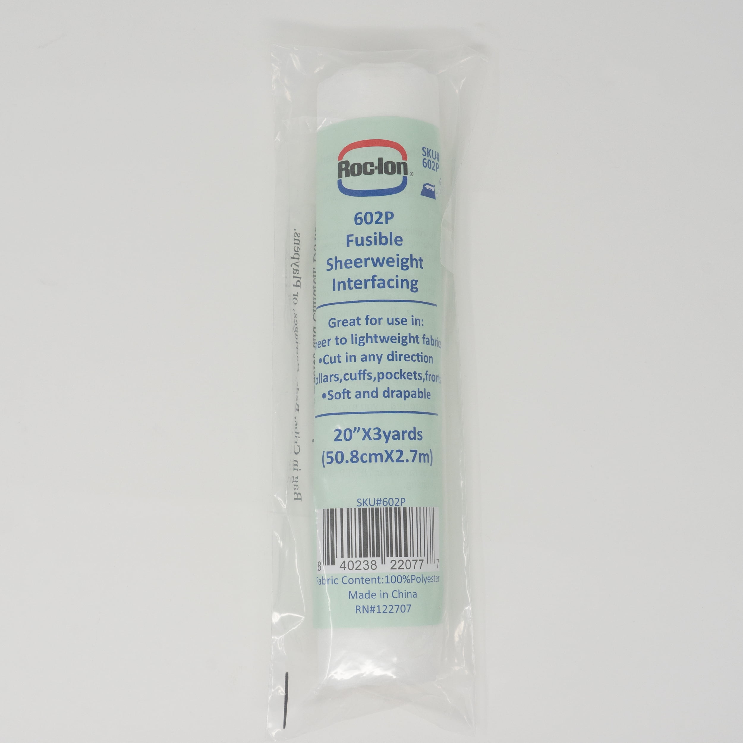 Roc-Lon 100% Poly Non-Woven Fusible Sheerweight Interfacing, 3 Yard