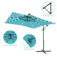 thumbnail image 3 of CHYVARY 8.2×8.2ft LED Outdoor Patio Offset Hanging Cantilever Umbrellas W/8 Ribs for Backyard,Poolside and Garden,Lake Blue, 3 of 7