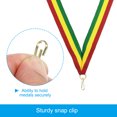thumbnail image 4 of Unique Bargains Award Neck Ribbons with Snap Clips, Polyester Striped Medal Lanyards Ribbon, Red Yellow Green 10Pcs, 4 of 7