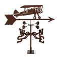 thumbnail image 4 of EZ Vane Biplane Airplane Weathervane — Garden Mount, Wind Cups, Antique Copper Finish, Steel with Durable Triple Powder Coating, Handcrafted in USA, 4 of 7