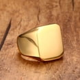 thumbnail image 2 of Men Pinky Signet Ring in Golden 14K Yellow Gold with Laser Engraving Star of David Male Jewelry, 2 of 5