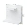 thumbnail image 2 of VALINK Adhesive Storage Rack with Holes 22*22cm Punch-free Wall-mounted Organizer Assemblable Display Board, 2 of 7