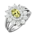 thumbnail image 2 of 4.03 Ctw Oval Natural Lemon Quartz 925 Sterling Silver Solitaire Valentines Day Gifts Ring, 2 of 4