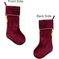 thumbnail image 3 of Dalrosia Christmas Stockings Green and Red Velvet Christmas Stockings with Tassel for Family Kids Decorations for Farmhouse Fireplace Hanging, 3 of 5