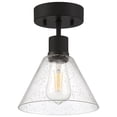 thumbnail image 4 of 63146LEDDLP-MBL/SDG Access Lighting Port Nine - 9W 1 LED Semi-Flush Mount In Transitional Style-11 Inches Tall and 8 Inches Wide-Matte Black, 4 of 5