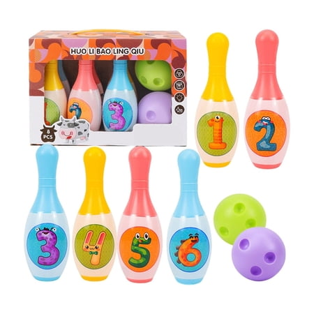 Multicolor Dinosaur Bowling Toy Set For Children Indoor Sports Game Role Play Interactive Leisure Activity With Dinosaur Theme Pins