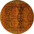 thumbnail image 1 of Ahgly Company Indoor Round Persian Yellow Traditional Area Rugs, 4' Round, 1 of 4