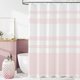 thumbnail image 1 of Cortina de ducha jinchan Melody rosa y blanca 180x180 cm, 1 of 9
