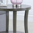 thumbnail image 3 of Roundhill Furniture Perth Contemporary Oval Shelf End Table, Gray, 3 of 7
