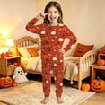 thumbnail image 2 of MEZZALL Kids Girls Pajama Sets Halloween Print Casual Comfortable O-Neck Long Sleeve T-Shirts Pants 2 Piece Sleepwear, 2 of 4