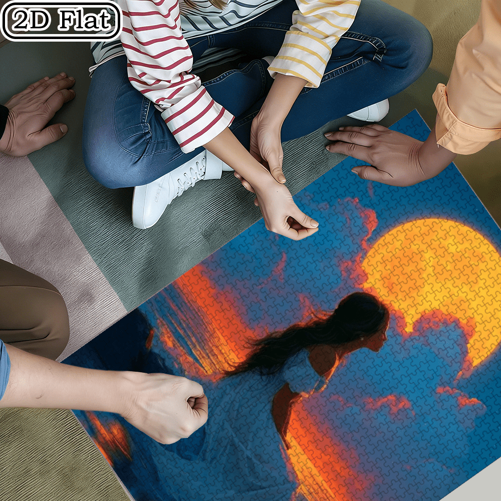 A Box of (1000pcs) Adult Puzzles, Character Landscape Theme, High Difficulty, Suitable for Adults, Family Entertainment, Home Decoration.29.4*19.6 in