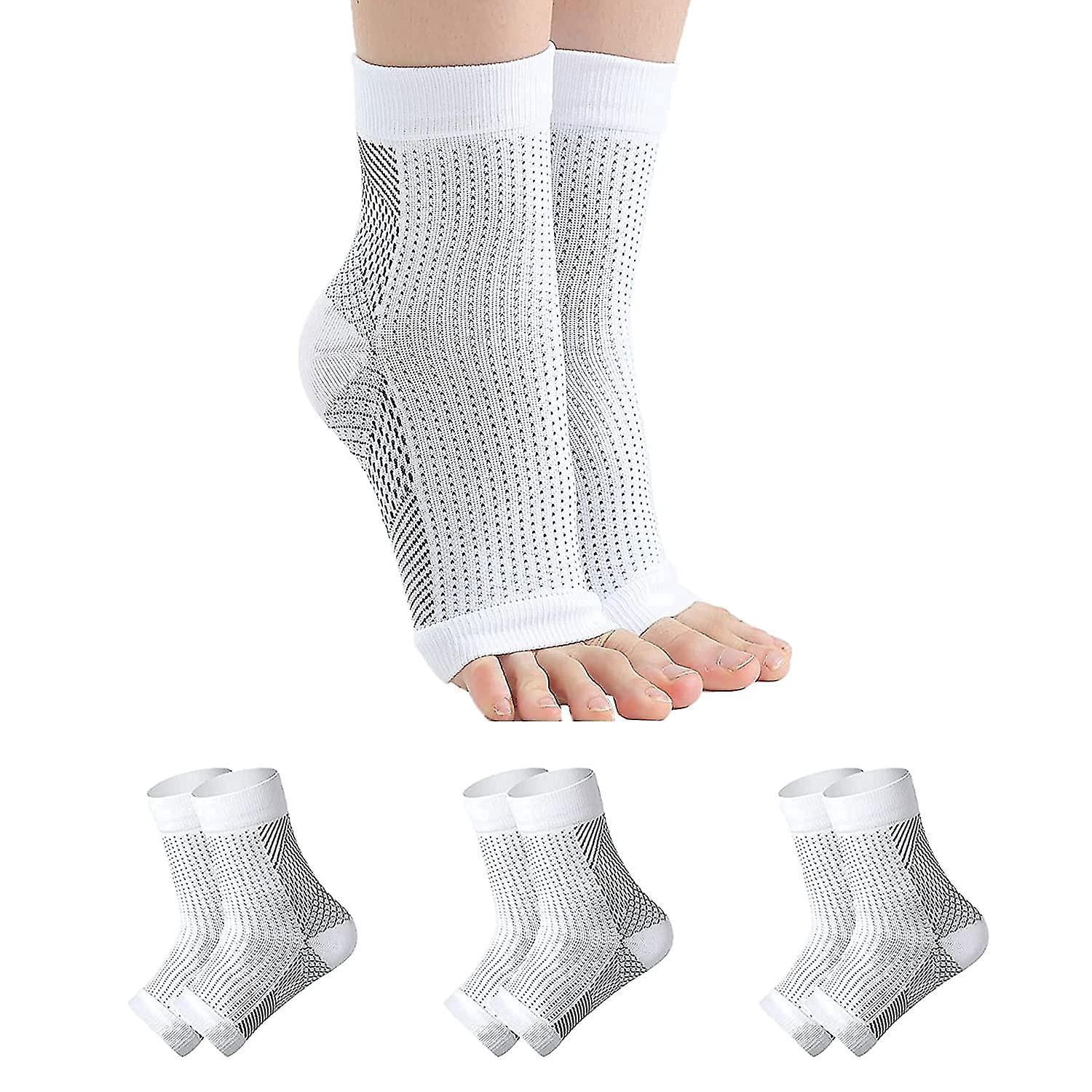 3 Pairs Neuropathy Socks, Ankle Brace Socks And Tendonitis Compression Socks,plantar Fasciitis,neuropathy