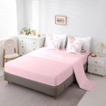 thumbnail image 3 of Erosebridal Pink Rose Bed in a Bag Twin size for Girl, Initial K Letter Bed Set, Cartoon Decor, Pink Reversible 7-Piece, 3 of 5