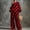 Red, variant on Morttic Women's One Shoulder Long Sleeve Top & Wide Leg Pants Set – Loose Fit Diagonal Stripe Spring Summer Fashion Outfit Camel Color,S