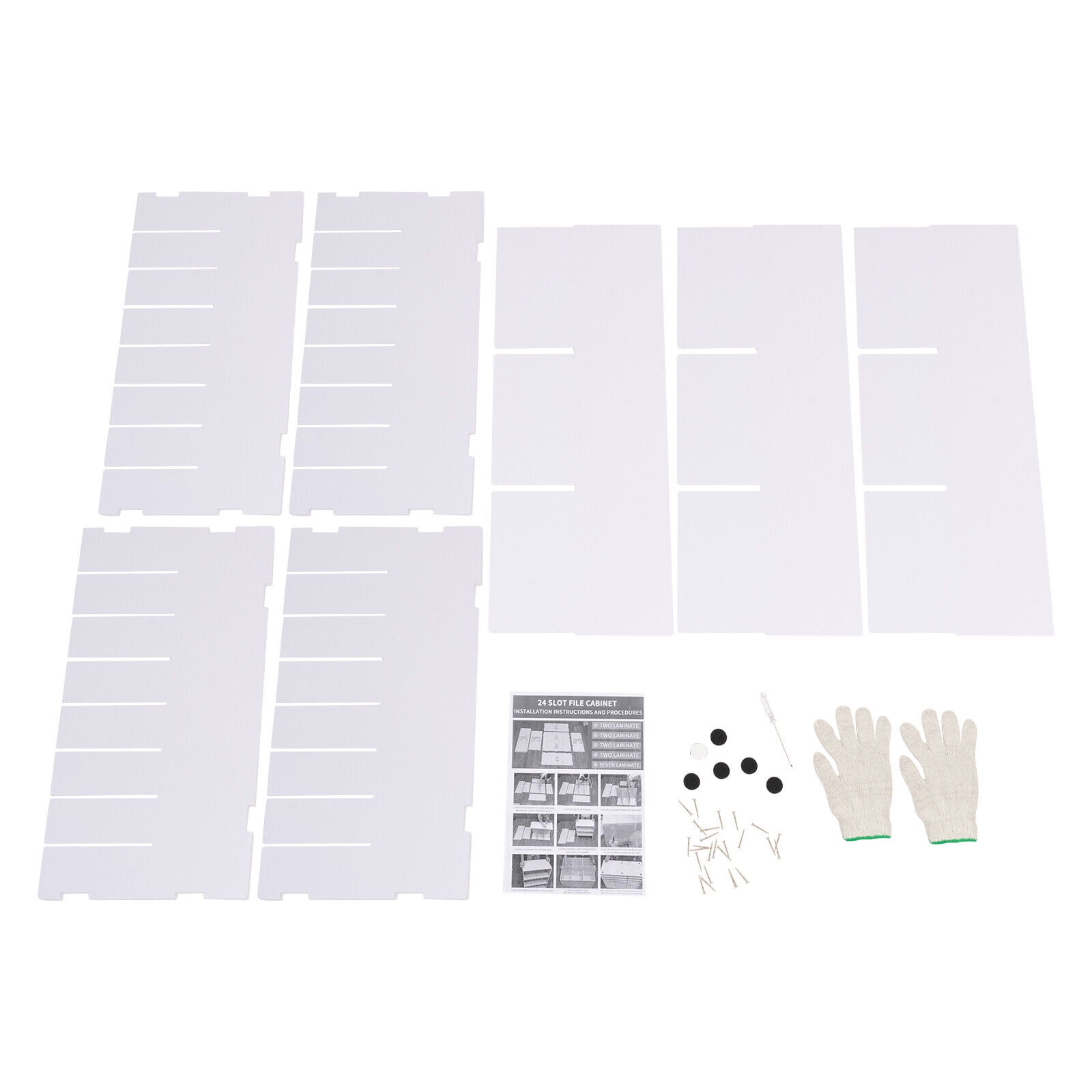 Desktop File Holder, Office Mailbox 24-compartment Literature Organizer Modern White Literature Organizer, 29*11.9*23.5in