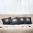 thumbnail image 3 of Ambesonne Galaxy Throw Pillow Cover 4 Pack, Mysterious Space Road, 20", Blue Yellow Black, 3 of 6