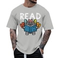 thumbnail image 4 of Men's T-Shirts Soft Summer Crew Neck Fashion Leisure Reading Day Letter Theme Printed Short Sleeved Casual Breathable Tshirt, 4 of 5
