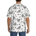 thumbnail image 3 of Sikiie Funny Chicken Men's Wrinkle Free Untucked Cuban Shirt Business Casual Button Down Shirts Short Sleeve ShirtLarge, 3 of 5