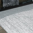 thumbnail image 5 of Superior Two-Toned Braided Indoor/ Outdoor Area Rug, Slate/ White, 4' x 6', 5 of 7