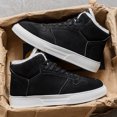 thumbnail image 2 of Men's Winter High-Top Sneakers, Lace-Up Ankle Shoes with Plush Lining and Textured Sole Edge, 2 of 7