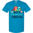 thumbnail image 3 of Inktastic Have a Mermaid Christmas with Crab and Seashell T-Shirt, 3 of 5