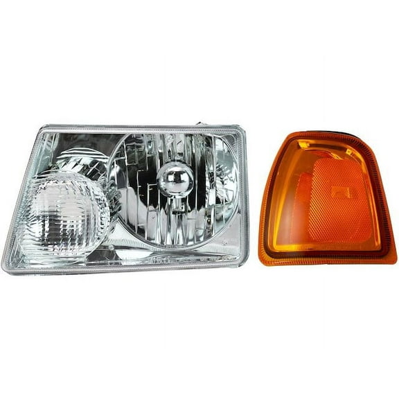 Headlight Assembly and Parking Light Kit 2 Piece - Compatible with 2001 - 2005 Ford Ranger 2002 2003 2004
