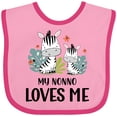 thumbnail image 3 of Inktastic Zebra My Nonno Loves Me Boys or Girls Baby Bib, 3 of 4