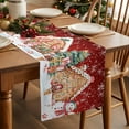 thumbnail image 6 of Christmas Snowman Cotton Linen Table Runner for Dining Kitchen, House Snowflake Xmas Candy Wedding Outdoor Party Tablerunners Decoration, Dresser Scarf Coffee Tablecloth Runners 18x72 Inches, 6 of 9