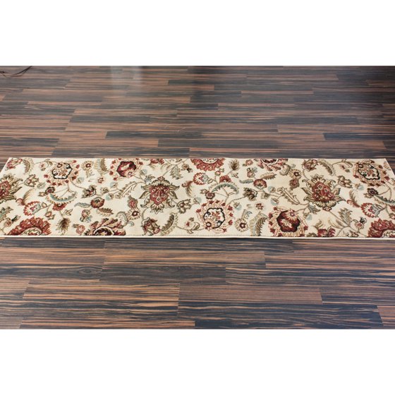 Well Woven Barclay Ashley Oriental Floral Runner Rug, Ivory, 2'3" x 7'3" Runner