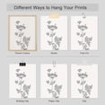 thumbnail image 3 of PixonSign Adhesive Canvas Posters Country Farmhouse Duotone Wildflower Drawings Prints Nature Wilderness Illustrations Minimalism Decor Rustic Art for Living Room, Bedroom, Office - 8"x10", 3 of 5