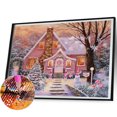 thumbnail image 1 of Cuadros Decorativos Casa de Navidad 5D DIY Diamond Painting Kits Full Square Drill Wall Art (sz2820) Ehuebsd embutido en tela, 1 of 8