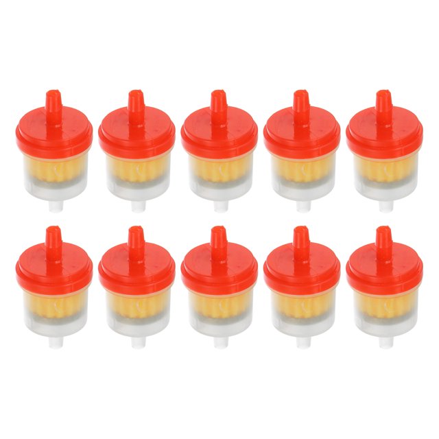 10 Uds filtros de combustible universales rojo amarillo reemplazo de filtro de línea de combustible de Gas de motor para motocicleta ATV Dirt Bike