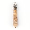 thumbnail image 1 of Pendentifs Collier Opale Point de Guérison Prisme Hexagonal Long Perle Hommes Femmes Bijoux, 1 of 6