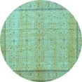 thumbnail image 1 of Ahgly Company Indoor Round Persian Light Blue Traditional Area Rugs, 8' Round, 1 of 4