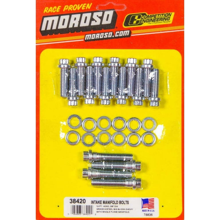 Moroso Moroso Intake Manifold Bolt Kit BB Chevy Moroso Moroso Intake Manifold Bolt Kit BB Chevy