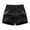 Black, variant on Women's Elastic Waist Quick Dry Shorts - Loose Fit, Sports/Casual, High Waist - S-XXXXXL