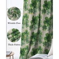 thumbnail image 3 of St Patricks Day Blackout Curtains for Bedroom Living Room Darkening Curtains 84 Inch Length 2 Panels Set Spring Green Shamrock on Linen Window Curtain Window Treatment Grommet Drapes 42"x84", 3 of 9