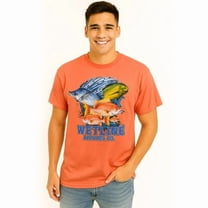 Wetline Apparel Co Snapper Trio Men's Graphic T-Shirt, Fishing Wear Heavy Cotton Short Sleeves Tee, S-5XL