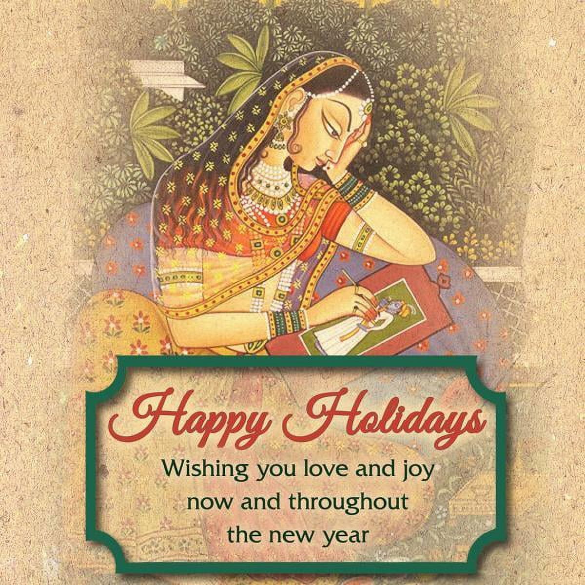 Incense Gift Set - Bamboo Burner + 3 Meditation Incense Sticks Packs and Holiday Greeting - Happy Holidays