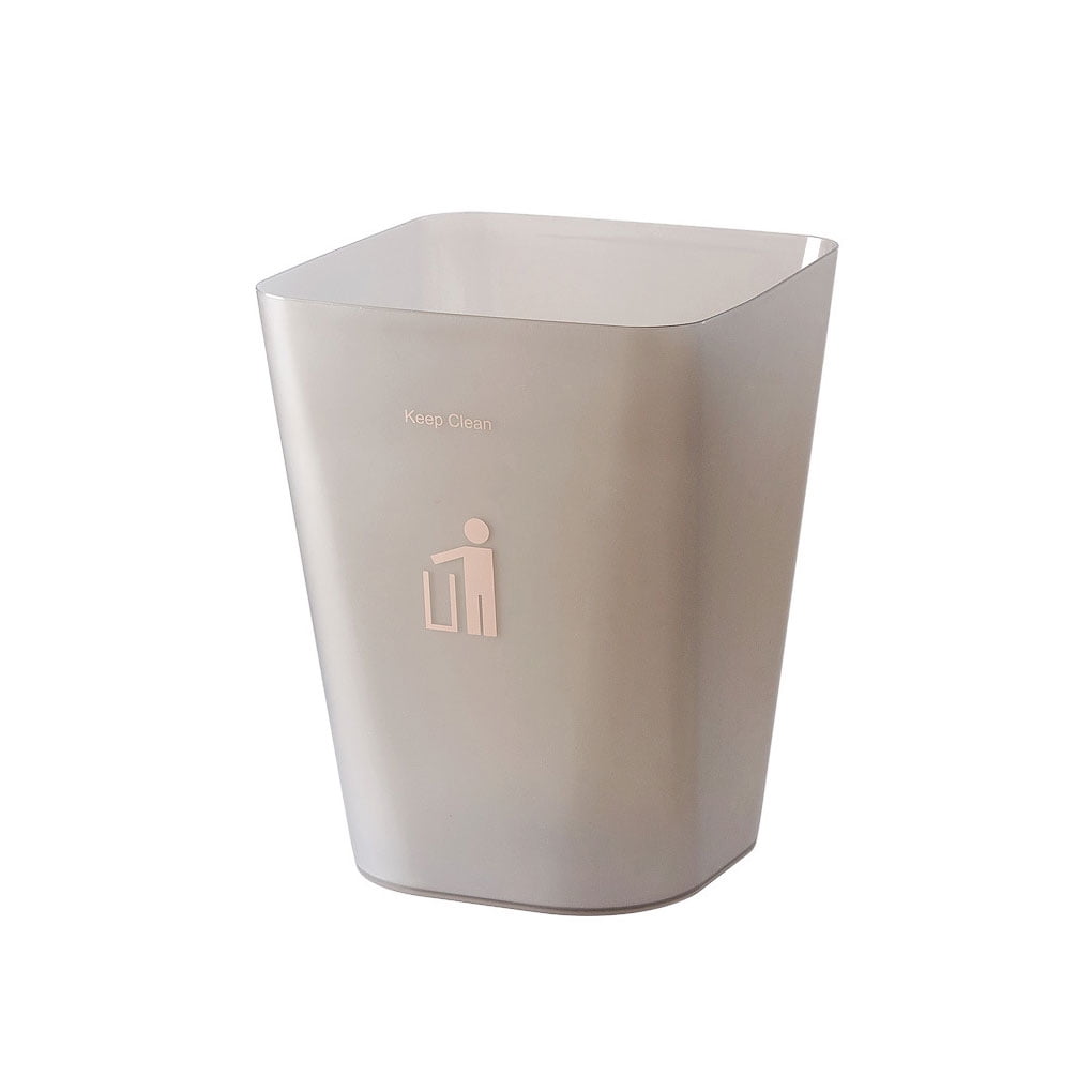 Zerama Home Kitchen Trash Can Bathroom Bedroom Plastic Trash Waste Paper Basket Bin Box Wastebasket
