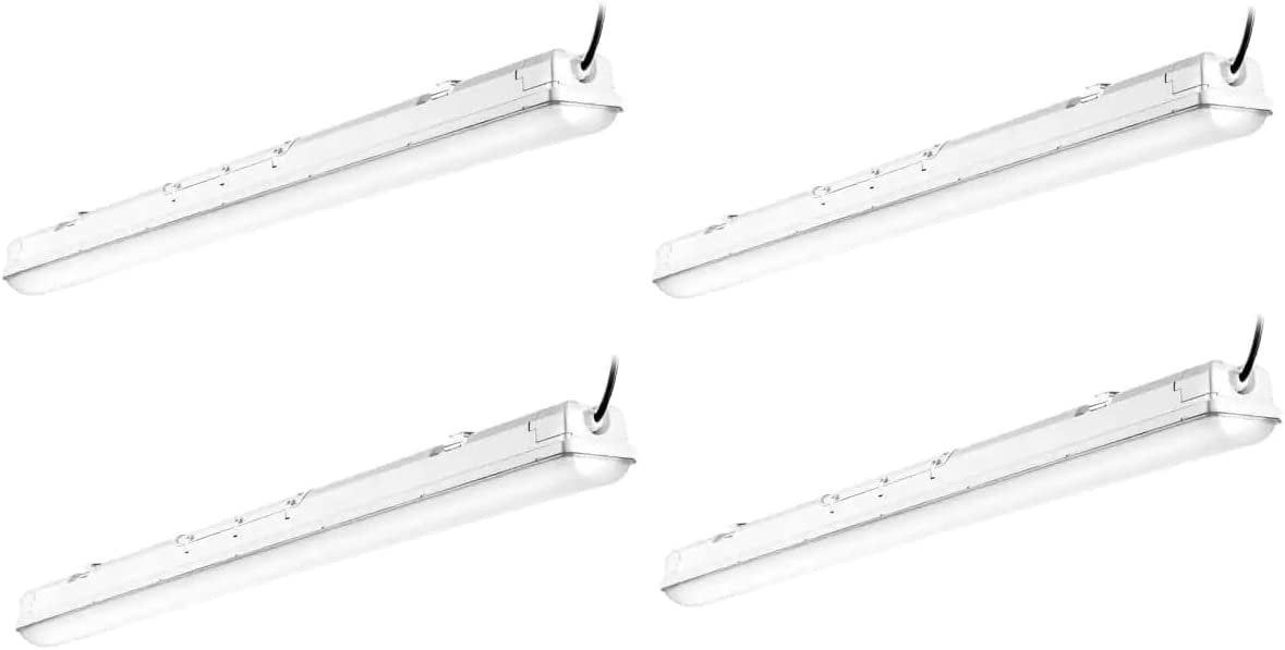Hyperikon Utility LED Shop Light 100W Replacement Frost Lens Crystal White 1 Pack Corded-Electric 40W 4 Foot Integrated LED Double-Fixture 