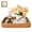 Pink & Green, variant on Grusce Square Keys Tray, 10.43 x 10.43 inch Woven Decorative Tray with Shell Inlay Woven Coffee Table Centerpiece Decor Bathroom Storage Holder for Living Room Dining Room Vanity