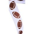 thumbnail image 2 of 1.5" Glitter Football Ribbon: White (100 Feet), 2 of 3
