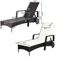 thumbnail image 3 of Patiojoy Adjustable Wicker Patio Lounge Outdoor Rattan Cushioned Recliner, 3 of 6