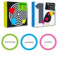 thumbnail image 3 of DPTALR Soft Baby Cloth Book Infant Educational Black White Cognize Cloth Book Toy, 3 of 8