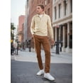 thumbnail image 3 of Coshow Men's Quarter Zip Up Pullover Slim Fit Mock Neck Long Sleeve Sweaters Casual Polo Sweatshirt, 3 of 7